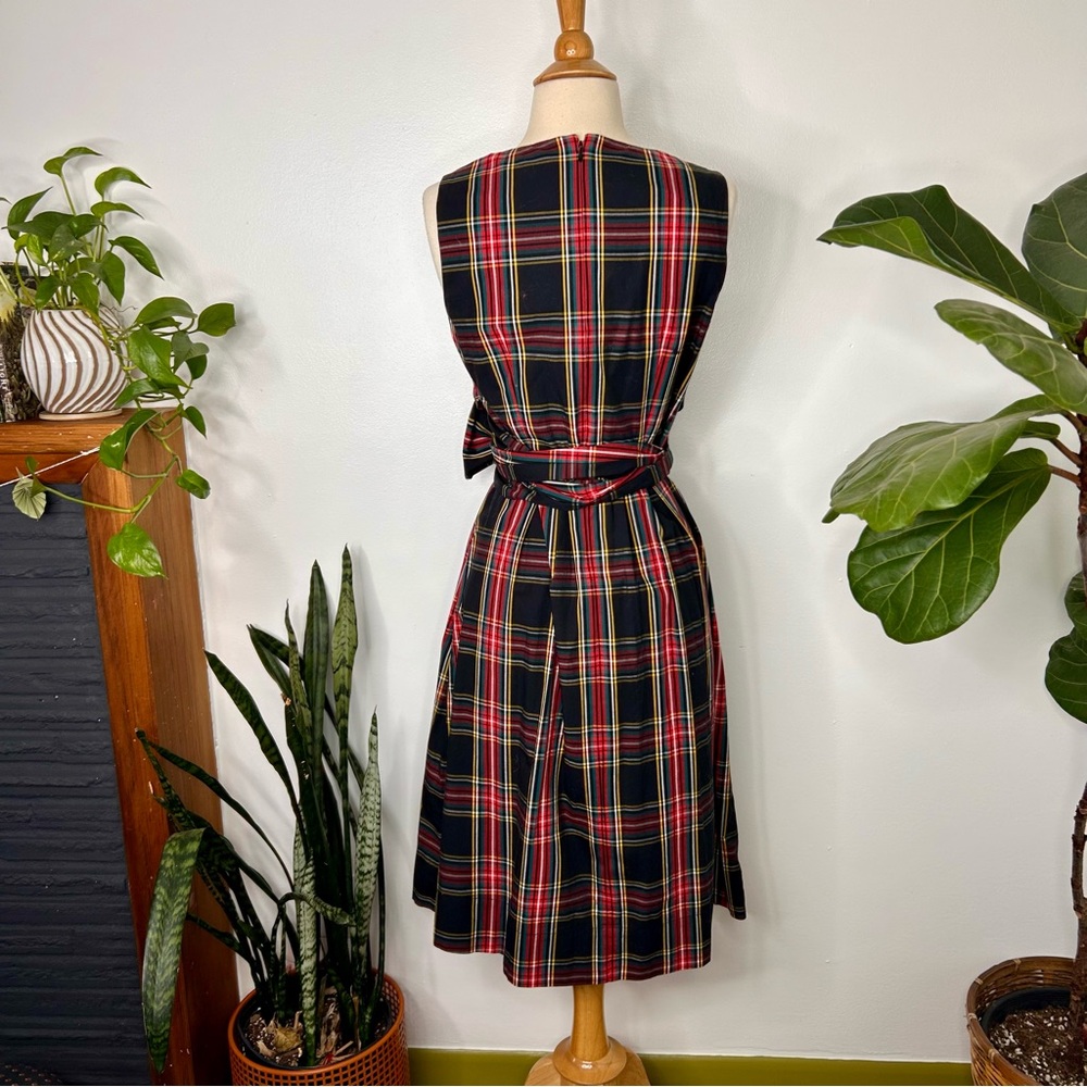 J. Crew Multicolor Plaid Midi Dress - Picture 8 of 9